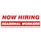 Signmission Now Hiring Seasonal Workers Banner Apply Inside Accepting Application Single Sided B-72-30303 - alternate 1